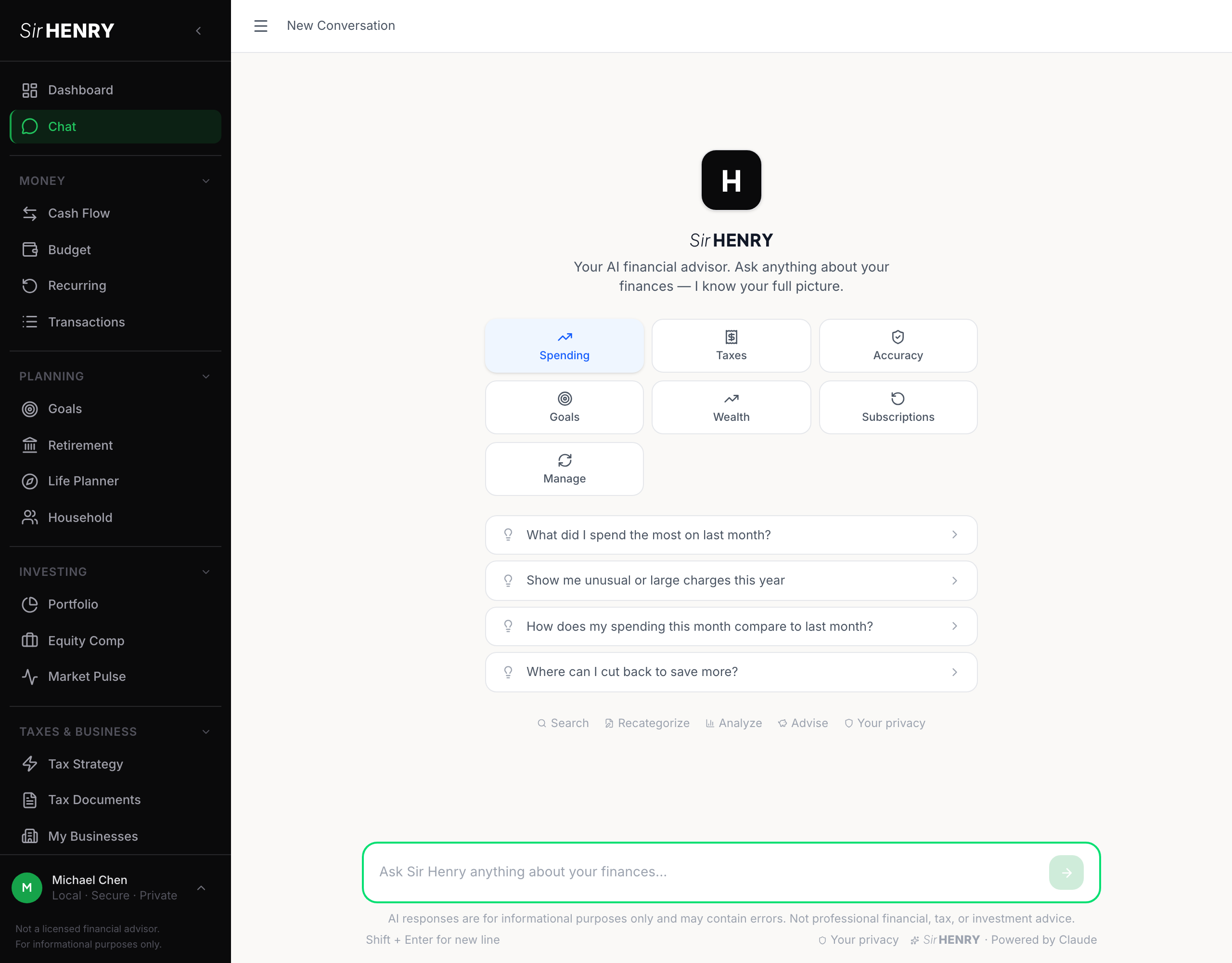 Sir HENRY — your AI financial analyst